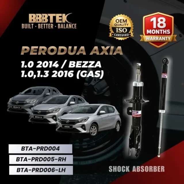 BBBTEK Shock Absorber Perodua Axia 1.0 / Bezza 1.0/1.3